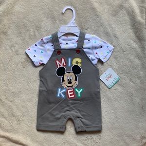 Brand new Disney Baby colorful Mickey overalls